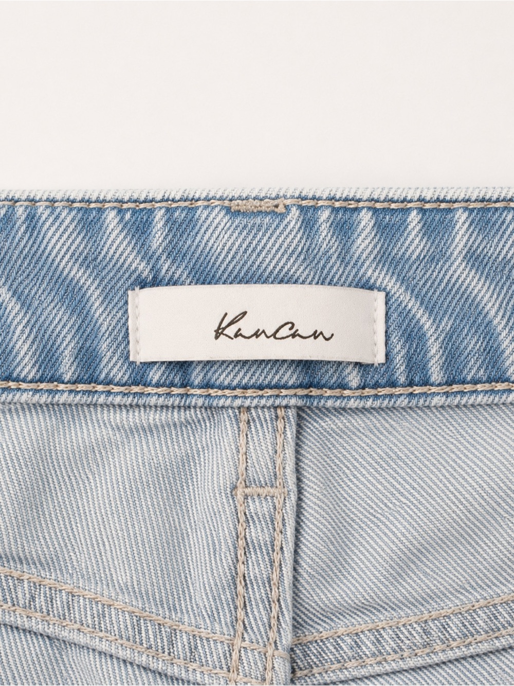 KanCan Light Blue Distressed High-Rise Denim Shorts - Picture 2 of 3
